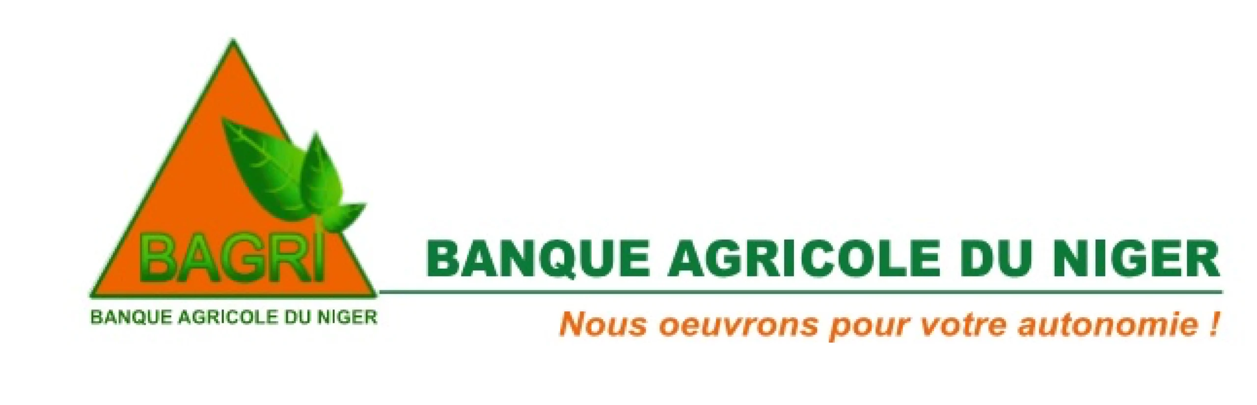 Logo BAGRI – Banque Agricole du Niger, « Nous œuvrons pour votre autonomie ! »